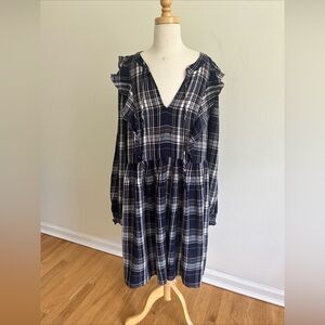 NEW LOFT Plaid Dress Size S